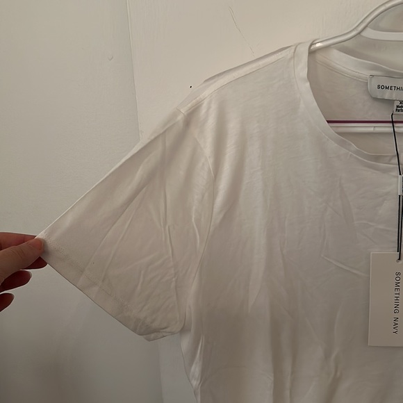 Something Navy white T-shirt - Picture 2 of 5